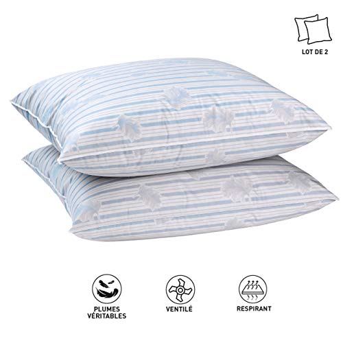 Blanrêve Lote De 2 Almohadas De Pluma Blanrêve Lote De 2 Almohadas De Pluma