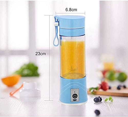 Blender portátil, máquina mezcladora de frutas de mano de 300 ml Máquina de mezclador récordable, fabricante de batidos con 6 cuchillas de acero inoxidable, licuadora de mini fruta for el hogar, ofici