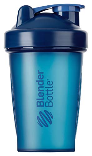 BlenderBottle Classic Botella de agua | Botella mezcladora de batidos de proteínas | con batidor Blenderball | libre de BPA | 820ml - Navy