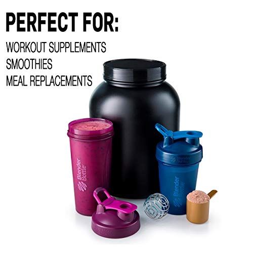 BlenderBottle Classic Loop - Botella Mezcladora de Batidos de proteínas con batidor Blenderball, Ciruela (Plum), 820ml BlenderBottle Classic Loop - Botella Mezcladora de Batidos de proteínas con batidor Blenderball, Ciruela (Plum), 820ml