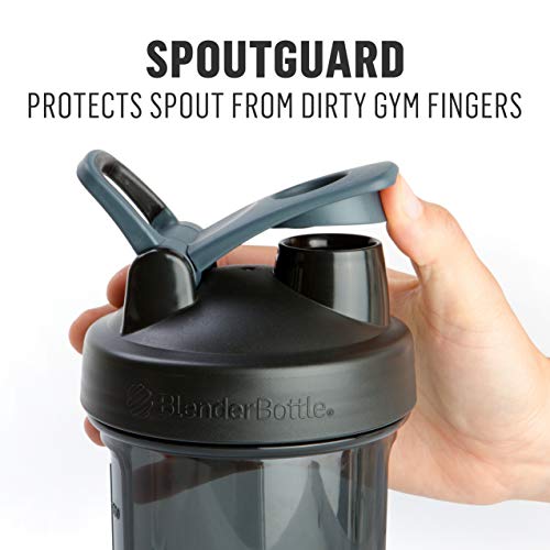 BlenderBottle Pro24 - Botella de agua, Botella mezcladora de batidos de proteínas, con batidor Blenderball, libre de BPA, 710ml - negro BlenderBottle Pro24 - Botella de agua, Botella mezcladora de batidos de proteínas, con batidor Blenderball, libre de BPA, 710ml - negro