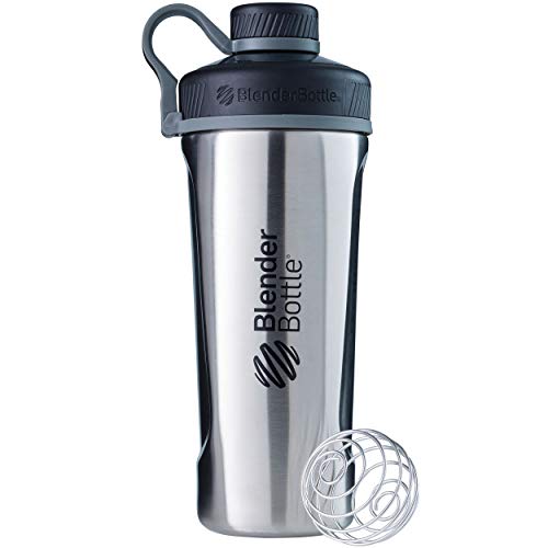 BlenderBottle Radian de acero inoxidable | Botella de agua | Botella mezcladora de batidos de proteínas | con batidor Blenderball | libre de BPA | Natural - 770ml BlenderBottle Radian de acero inoxidable | Botella de agua | Botella mezcladora de batidos de proteínas | con batidor Blenderball | libre de BPA | Natural - 770ml