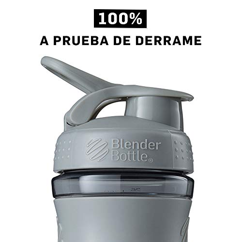 BlenderBottle Sportmixer Botella de agua | Botella mezcladora de batidos de proteínas | con batidor Blenderball | libre de BPA | Tritan| 590ml - moss verde
