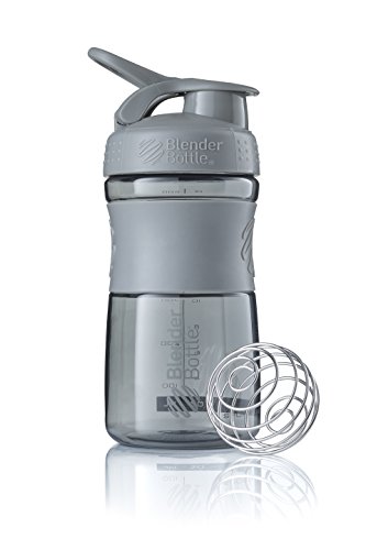 BlenderBottle Sportmixer Botella de agua | Botella mezcladora de batidos de proteínas | con batidor Blenderball | libre de BPA | Tritan| 590ml - moss verde