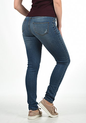 BlendShe Adriana Jeans Denim Vaquero Tejano para Mujer Elástico Relaxed-Fit, tamaño:XS, Color:Medium Blue Washed (29052)