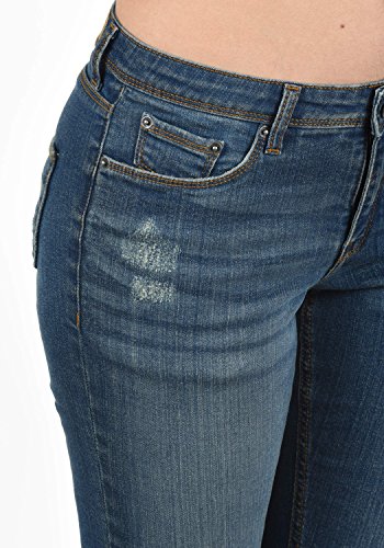 BlendShe Adriana Jeans Denim Vaquero Tejano para Mujer Elástico Relaxed-Fit, tamaño:XS, Color:Medium Blue Washed (29052)