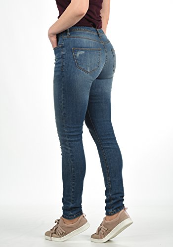 BlendShe Adriana Jeans Denim Vaquero Tejano para Mujer Elástico Relaxed-Fit, tamaño:XS, Color:Medium Blue Washed (29052)