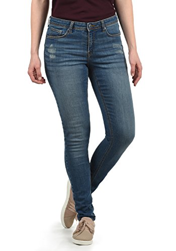 BlendShe Adriana Jeans Denim Vaquero Tejano para Mujer Elástico Relaxed-Fit, tamaño:XS, Color:Medium Blue Washed (29052)