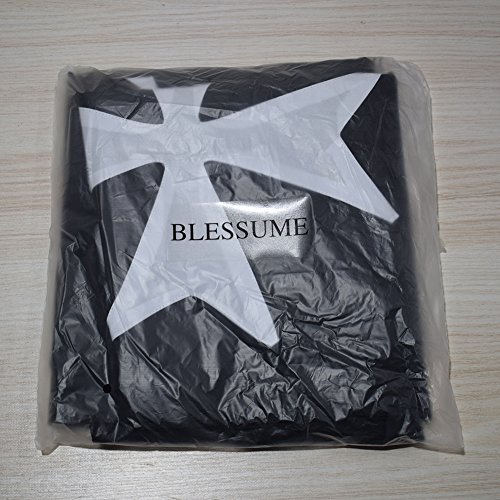 BLESSUME Medieval Caballeros Hospitalario Capa Negro Larp Capa con Cruz Blanca (Negro 2) BLESSUME Medieval Caballeros Hospitalario Capa Negro Larp Capa con Cruz Blanca (Negro 2)