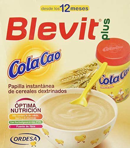 Blevit Plus Cola Cao, 1 unidad 600 gr. A partir de los 12 meses, contiene gluten. Blevit Plus Cola Cao, 1 unidad 600 gr. A partir de los 12 meses, contiene gluten.