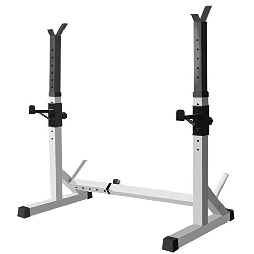 BLH Jaula de Sentadillas Ajustable Soportes, Barra del Levantamiento Squat Rack, Entrenamiento de la Fuerza de Fitness con Barra Peso Potencia Banco de Soporte