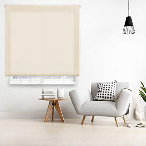 Blindecor Ara - Estor enrollable translúcido liso, Beige, 140 x 175 cm (ancho x alto) Blindecor Ara - Estor enrollable translúcido liso, Beige, 140 x 175 cm (ancho x alto)