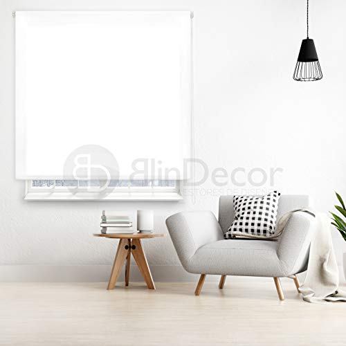Blindecor Ara Estor Enrollable translúcido Liso, Blanco Optico, 140 X 175 cm Blindecor Ara Estor Enrollable translúcido Liso, Blanco Optico, 140 X 175 cm