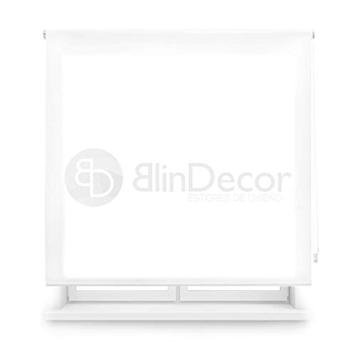 Blindecor Ara Estor Enrollable translúcido Liso, Blanco Optico, 140 X 175 cm Blindecor Ara Estor Enrollable translúcido Liso, Blanco Optico, 140 X 175 cm