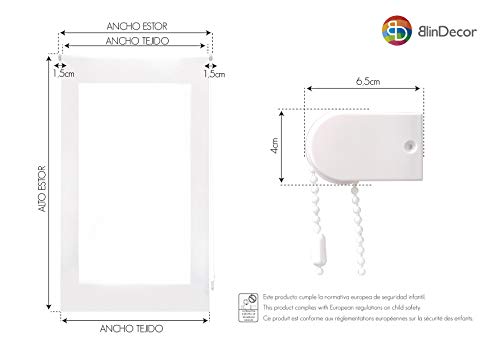 Blindecor Estor Enrollable Translucido Lino, 120 x 200 cm