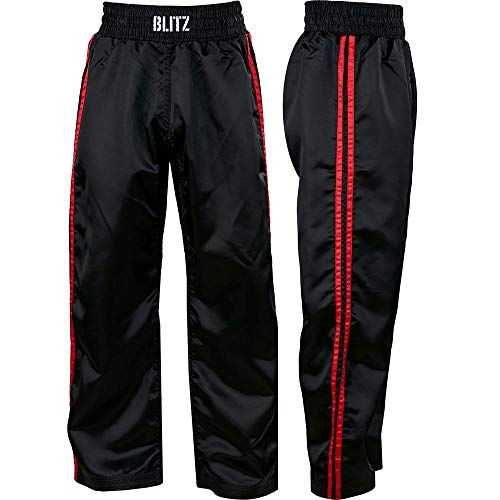 Blitz Sport Classic Adultas satŽn Full Contact Pantalones 7/200cm Negro/Rojo