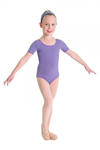 Bloch Dance - Maillot de Ballet para niña (Manga Corta), niña, CL5402-1, Morado, 6X-7 Bloch Dance - Maillot de Ballet para niña (Manga Corta), niña, CL5402-1, Morado, 6X-7