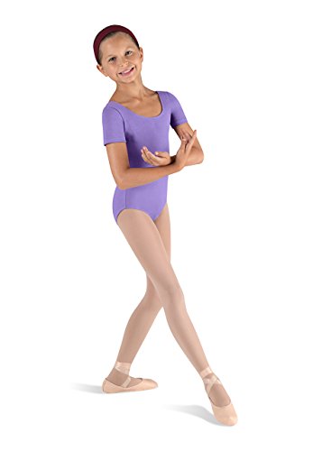 Bloch Dance - Maillot de Ballet para niña (Manga Corta), niña, CL5402-1, Morado, 6X-7