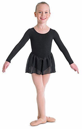 Bloch Petal - Maillot de manga larga con falda de gasa Bloch Petal - Maillot de manga larga con falda de gasa