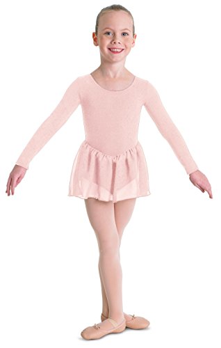 Bloch Petal - Maillot de manga larga con falda de gasa Bloch Petal - Maillot de manga larga con falda de gasa