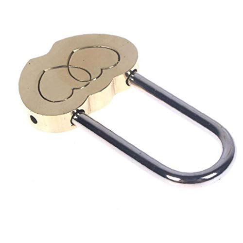 Bloqueo De Pista 1pc Puente del Corazón, Personalizado Grabado Candado con Corazones Dobles, Pareja Mini Lock para Eterno