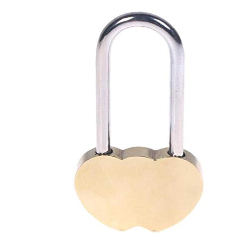 Bloqueo De Pista 1pc Puente del Corazón, Personalizado Grabado Candado con Corazones Dobles, Pareja Mini Lock para Eterno