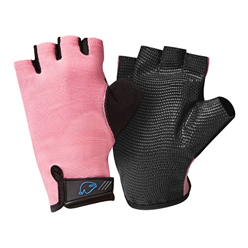 Blue Dove Yoga Simla Guantes de Yoga Acolchados de Gel Antideslizantes para Mujer, Correa de muñeca Baja, Color Rosa