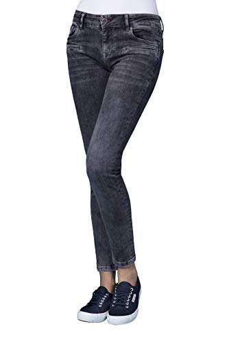 Blue Fire Co Alicia Skinny FIT MID Rise SAISONAL Basic - Pantalones vaqueros para mujer Negro 30W x 28L