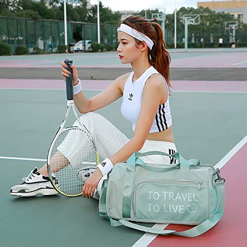 BlueCosto (Verde Bolsa de Deporte Gimnasio Impermeable para Mujer Niña Señoras Duffels