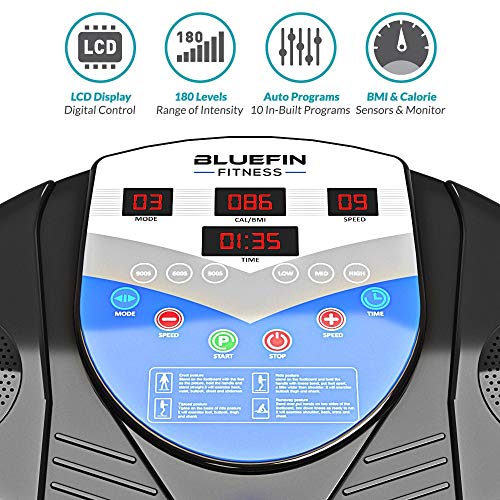 Bluefin Fitness Plataforma Vibratoria | Modelo Pro | Diseño Mejorado con Motores Silenciosos y Altavoces Incorporados Bluefin Fitness Plataforma Vibratoria | Modelo Pro | Diseño Mejorado con Motores Silenciosos y Altavoces Incorporados