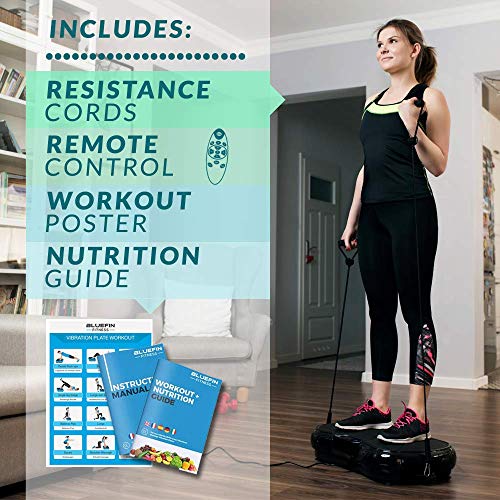 Bluefin Fitness Plataforma Vibratoria Ultra Slim | 5 Programas + 180 Niveles | Altavoces Bluetooth | Fácil de Guardar | Elegante Diseño Británico | Rendimiento de por Vida Bluefin Fitness Plataforma Vibratoria Ultra Slim | 5 Programas + 180 Niveles | Altavoces Bluetooth | Fácil de Guardar | Elegante Diseño Británico | Rendimiento de por Vida