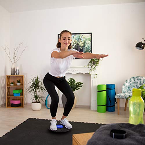 Bluefinity Tabla Equilibrio, Balance Board, Plataforma, Disco, Ejercicio, Entrenamiento, Fitness, 1 Ud, 36 cm, Negro Bluefinity Tabla Equilibrio, Balance Board, Plataforma, Disco, Ejercicio, Entrenamiento, Fitness, 1 Ud, 36 cm, Negro