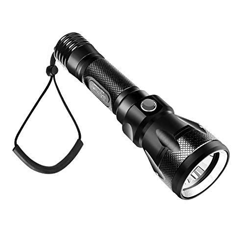 Bluefire 1200 Lumen CREE XM-L2 Linterna de Buceo, Profesional Linterna Submarina Impermeable de Seguridad para Exteriores Deportes (Negro)