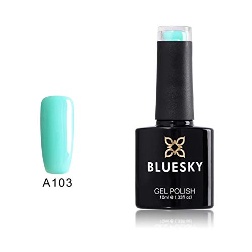Bluesky A103 AAAA Rango Soak Off Gel de uñas, 10 ml, azul turquesa
