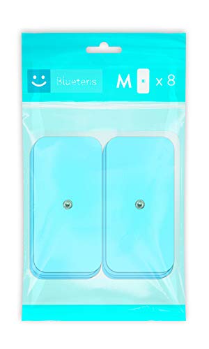 Bluetens ELEC0801 Electrodos TENS/EMS, M8, Pack Azul, 8 m