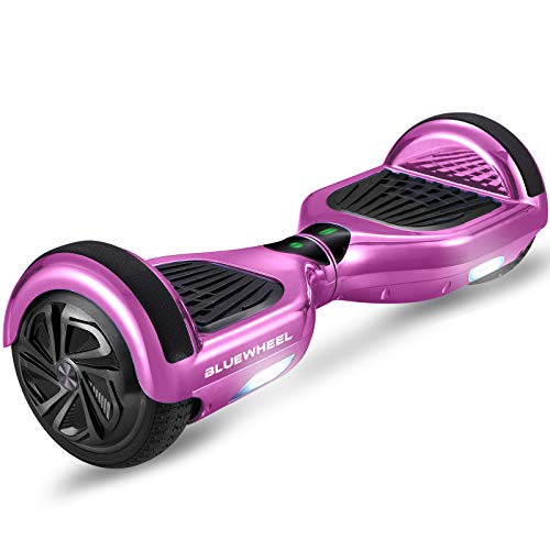 Bluewheel 6.5" Patinete eléctrico - Marca de calidad alemana - Hoverboard con Sistema de Seguridad para Niños, Altavoz Bluetooth y Luces LED, 2 Motores de 700W - Patín Eléctrico Auto Equilibrio HX310s