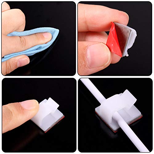Blulu 100 Piezas Mini Clips de Cable de Exterior con Cinta Adhesiva Clips Decorativos de Luces Ganchos Autoadhesivos Soporte de Alambre para Navidad y Luz de Hada (Pequeño, Blanco) Blulu 100 Piezas Mini Clips de Cable de Exterior con Cinta Adhesiva Clips Decorativos de Luces Ganchos Autoadhesivos Soporte de Alambre para Navidad y Luz de Hada (Pequeño, Blanco)