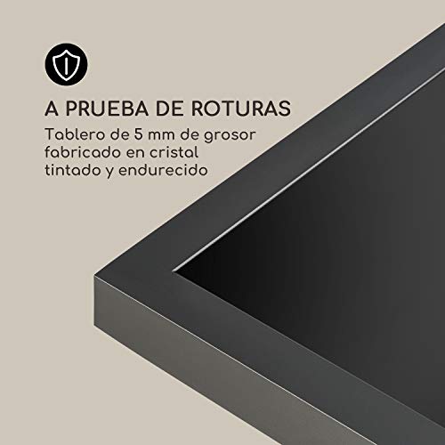 blumfeldt Pamplona Mesa de Exteriores - Extensible, Hecha de Aluminio y Vidrio, SmartSpace, Superficie máxima de 180 x 83 cm, Espacio para 6 Personas, Resistente a la Intemperie, Gris Oscuro blumfeldt Pamplona Mesa de Exteriores - Extensible, Hecha de Aluminio y Vidrio, SmartSpace, Superficie máxima de 180 x 83 cm, Espacio para 6 Personas, Resistente a la Intemperie, Gris Oscuro
