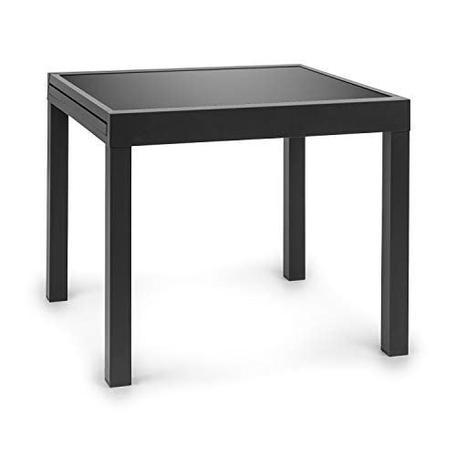 blumfeldt Pamplona Mesa de Exteriores - Extensible, Hecha de Aluminio y Vidrio, SmartSpace, Superficie máxima de 180 x 83 cm, Espacio para 6 Personas, Resistente a la Intemperie, Gris Oscuro blumfeldt Pamplona Mesa de Exteriores - Extensible, Hecha de Aluminio y Vidrio, SmartSpace, Superficie máxima de 180 x 83 cm, Espacio para 6 Personas, Resistente a la Intemperie, Gris Oscuro