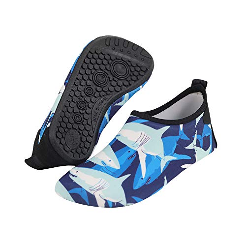Bmeigo Zapatos de Agua Calcetines Descalzos de Aguamarina de Secado rápido para Niñas Niños Piscina de Playa Natación para Buceo Surf Yoga Ejercicio Zapatos para Interiores