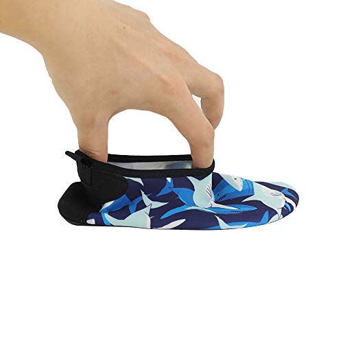 Bmeigo Zapatos de Agua Calcetines Descalzos de Aguamarina de Secado rápido para Niñas Niños Piscina de Playa Natación para Buceo Surf Yoga Ejercicio Zapatos para Interiores
