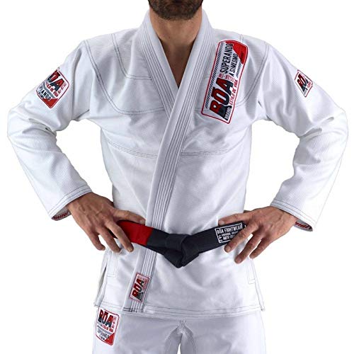 Bõa Superando Blanco BJJ Gi - Brazilian Jiu Jitsu Kimono para Hombre (Blanco, A3)