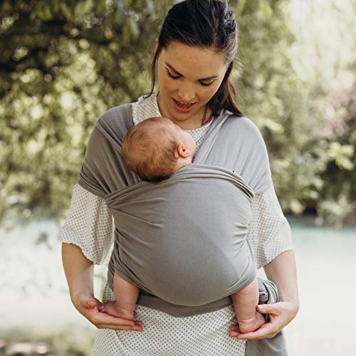 Boba Wrap, Fular Elástico Portabebé Ergonómico - Ideal Porteo Recién Nacidos (Grey)