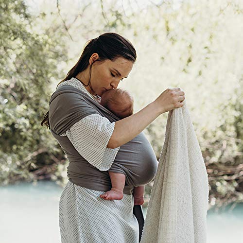 Boba Wrap, Fular Elástico Portabebé Ergonómico - Ideal Porteo Recién Nacidos (Grey) Boba Wrap, Fular Elástico Portabebé Ergonómico - Ideal Porteo Recién Nacidos (Grey)