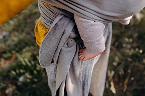 Boba Wrap, Fular Elástico Portabebé Ergonómico - Ideal Porteo Recién Nacidos (Grey)