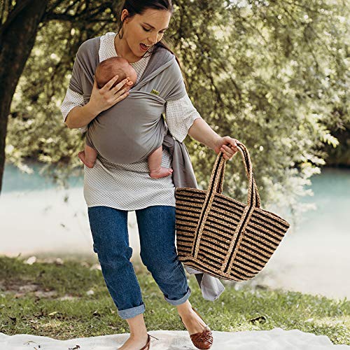 Boba Wrap, Fular Elástico Portabebé Ergonómico - Ideal Porteo Recién Nacidos (Grey) Boba Wrap, Fular Elástico Portabebé Ergonómico - Ideal Porteo Recién Nacidos (Grey)