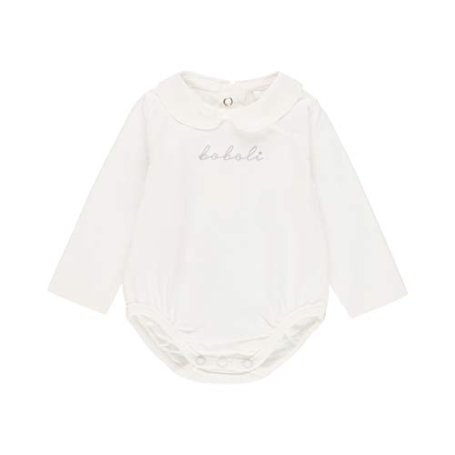 boboli - Body Liso de Bebé | Body Bebé Liso, Talla de 0 Meses | Body Bebé con Corchetes, 100% Algodón | Body Bebé Unisex Recien Nacido | Cuello Alto | Bodies Bebé | Blanco