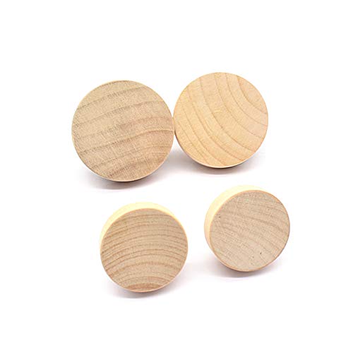 Bocotoer - 20 pomos de madera de 40 mm x 25 mm para cajón, zapatero o armario