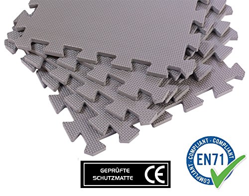 BodenMax CRS804902-3030-18 Tapete colchoneta Protectora de Espuma para Gimnasio Yoga o habitacion de niños 30x30x1 cm 18 Piezas de Color Gris BodenMax CRS804902-3030-18 Tapete colchoneta Protectora de Espuma para Gimnasio Yoga o habitacion de niños 30x30x1 cm 18 Piezas de Color Gris
