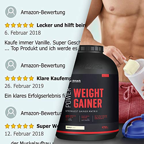 Body Attack Power Weight Gainer 100% de masa de carbohidratos en polvo para desarrollar músculos con proteína de suero de suero de leche (1,5 kg) Body Attack Power Weight Gainer 100% de masa de carbohidratos en polvo para desarrollar músculos con proteína de suero de suero de leche (1,5 kg)